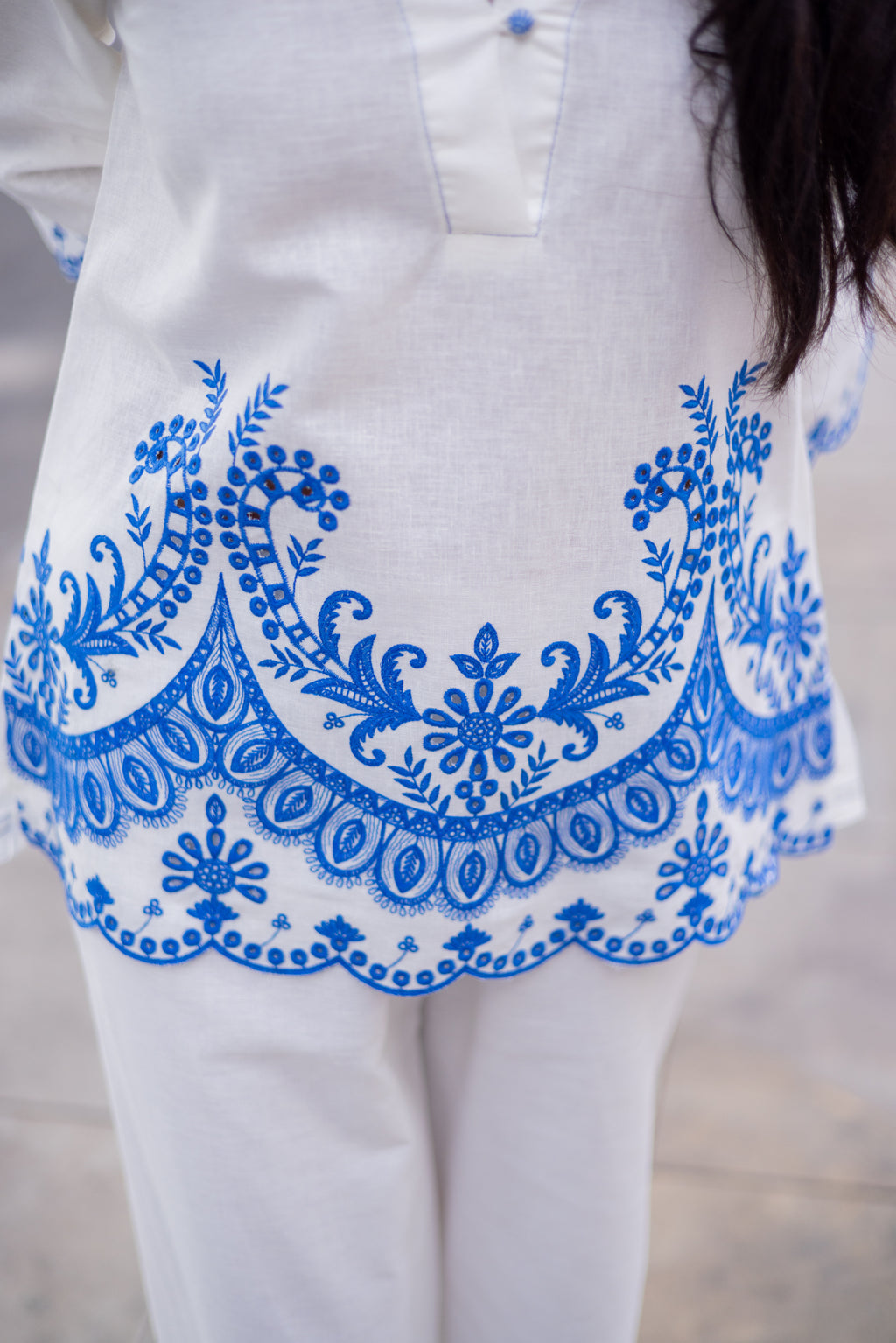 Azure White Broderie Set – Elegant Detailing in a Timeless Chic Style