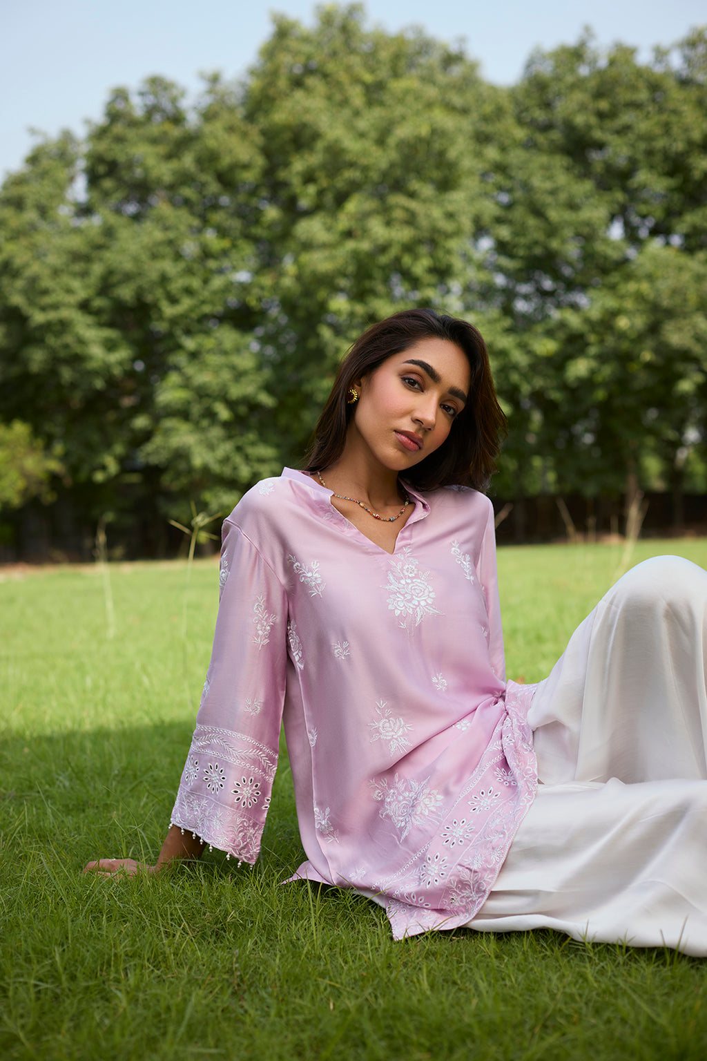 Pink Ombre Farshi Salwar Set – Elegant Gradient Hue with Intricate Embroidery